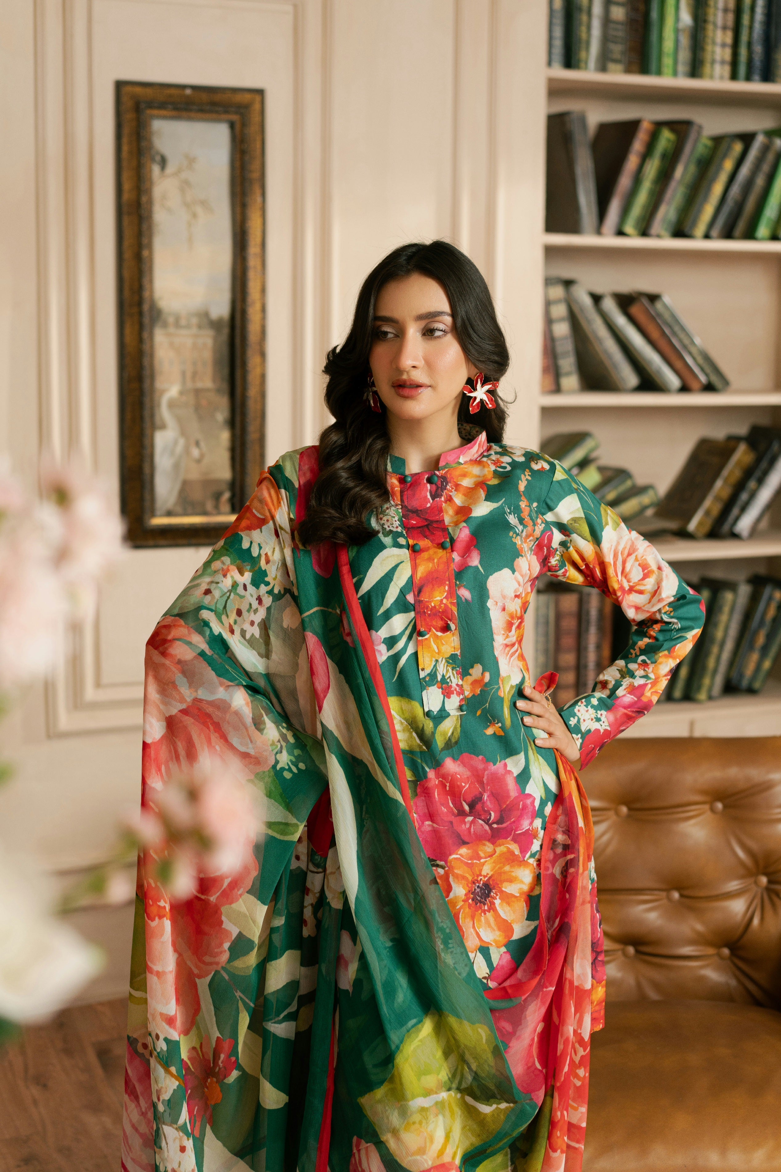 BAROQUE LAWN PRINTED UNSTICH 3PC
